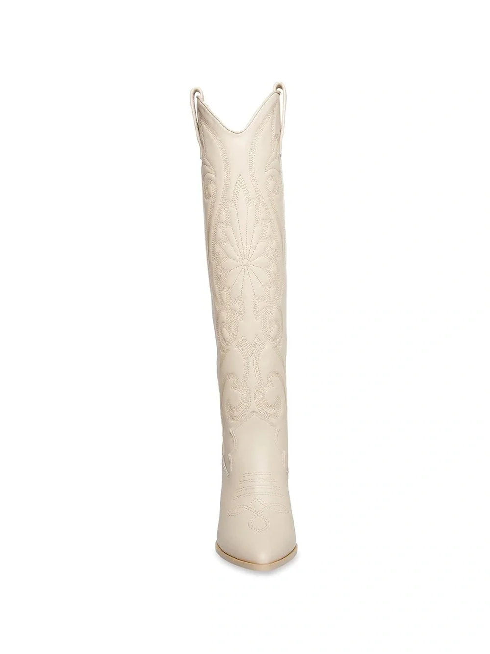 BRAND NEW LASSO Steve Madden Cream Over-the-Knee Embroidered Western Boots